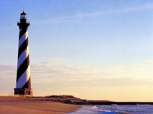 Cape Hatteras Lighthouse in the sun